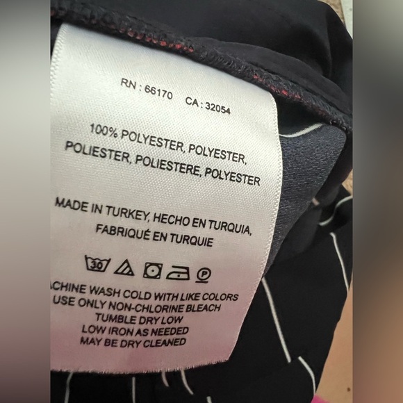 Large ett:twa Anthropologie pull on cropped pants navy white stripe red piped - Picture 14 of 17